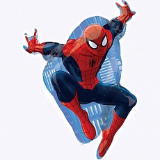 Фольгированный шар "Человек паук в прыжке" (74 см)